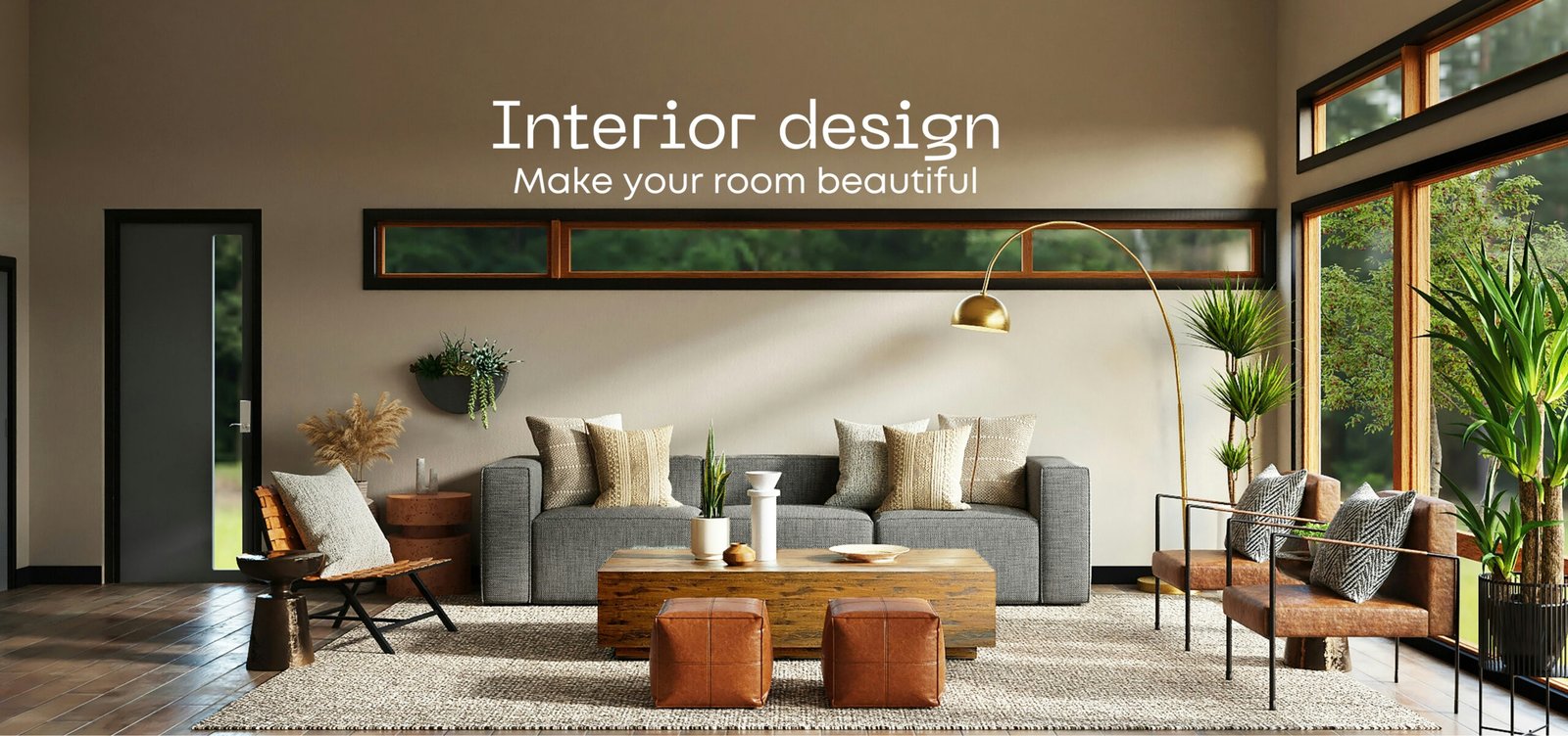 Carbon Grey Minimalist Interior Design Banner (5)